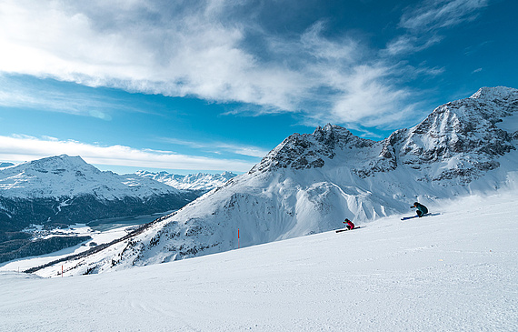 Schnee, Skifahrer, Berge, Schweiz