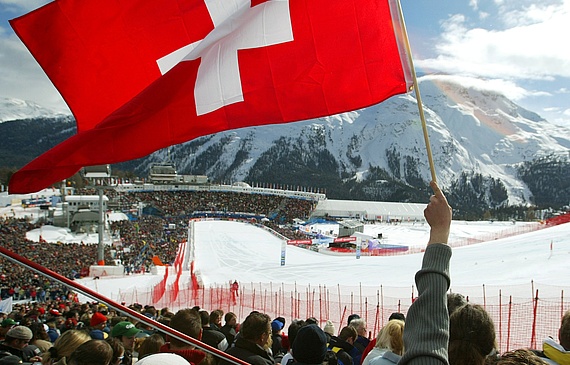 An der Ski-WM soll tolle Stimmung herrschen. Die Lachmuskeln werden hierfür im Vorfeld trainiert. (Keystone)