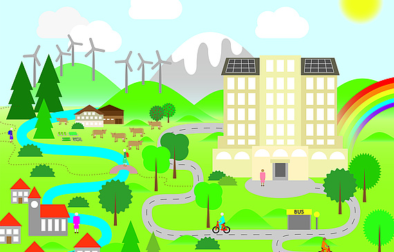 Intakte Landschaftsbilder sind das wichtigste Kapital des Schweizer Tourismus. Ein sorgsamer Umgang mit den Ressourcen ist essenziell für deren Erhalt.