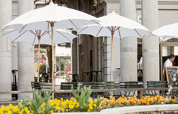 Der Garten des Restaurants Milchbar: Hier muss um 22 Uhr Ruhe herrschen. (ZVG)