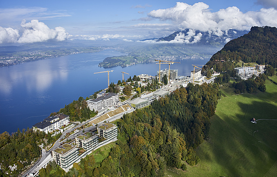 Diesen Sommer wird das neue Bürgenstock-Resort eröffnet. Bis dahin gilt es, 450 Mitarbeitende einzustellen, zu schulen und unterzubringen. Eine riesige Herausforderung für die Human-Resources-Abteilung. (ZVG)