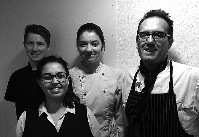 Restaurant du Lac, Le Pont (par ordre alphabétique): Roberto Biaggi (coach), Ismaël Lehmann, Nitx Reyes Quintero, Sheila Rod.