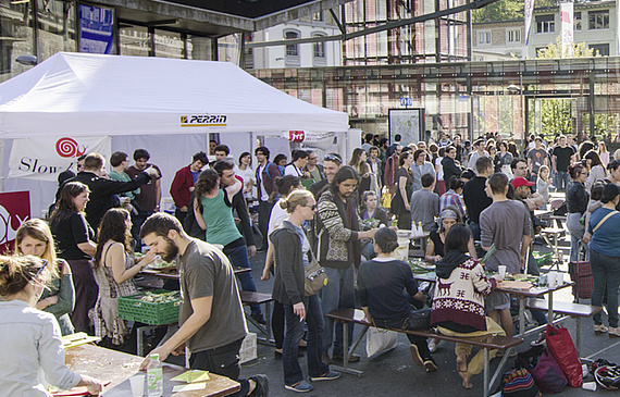 C’est sur la place de l’Europe que se tiendra la Disco Soupe lausannoise. dr