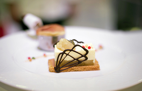 L’entremets de l’équipe du Centre de formation professionnelle de Genève qui a remporté le Challenge Benoît Violier organisé par Hotel & Gastro Union dans le cadre de Gastronomia.