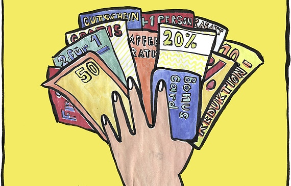 Gutscheinbücher versprechen häufig hohe Vergünstigungen. Schön für den Gast. Doch was hat der Wirt davon? (Illustration Solange Ehrler)