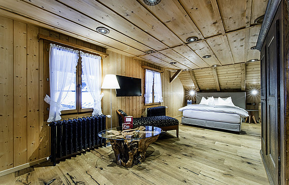 Die Heugade-Suite im Landgasthof Kemmeriboden-Bad ist wegen des Schlafkomforts meist frühzeitig ausgebucht. (Marcel Osztrowszki)