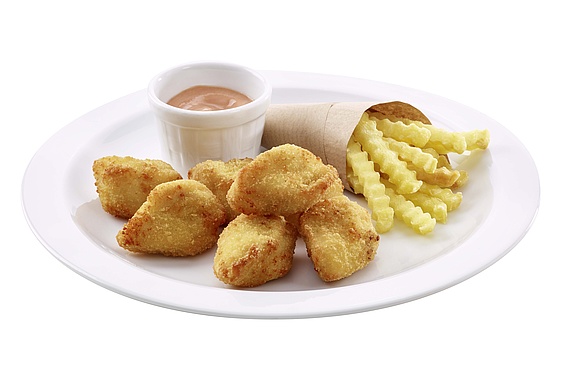 Saftige Pouletbrust trifft auf luftige Panade. Saftige Pouletbrust trifft auf luftige Panade.