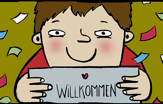 Gastfreundschaft kostet meist nicht viel, zahlt sich aber aus. Gemäss Schweiz Tourismus gehört sie zu den wichtigsten Bedürfnissen von Reisenden in der Schweiz. (Illustrationen Solange Ehrler)