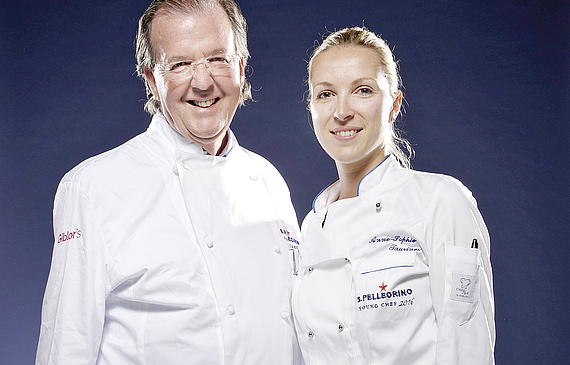 Anne-Sophie Taurines, ici avec son mentor André Jaeger, représentait la Suisse lors de la finale milanaise.